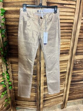 Jennifer Lopez Shimmery Taupe Skinny Pants NWT